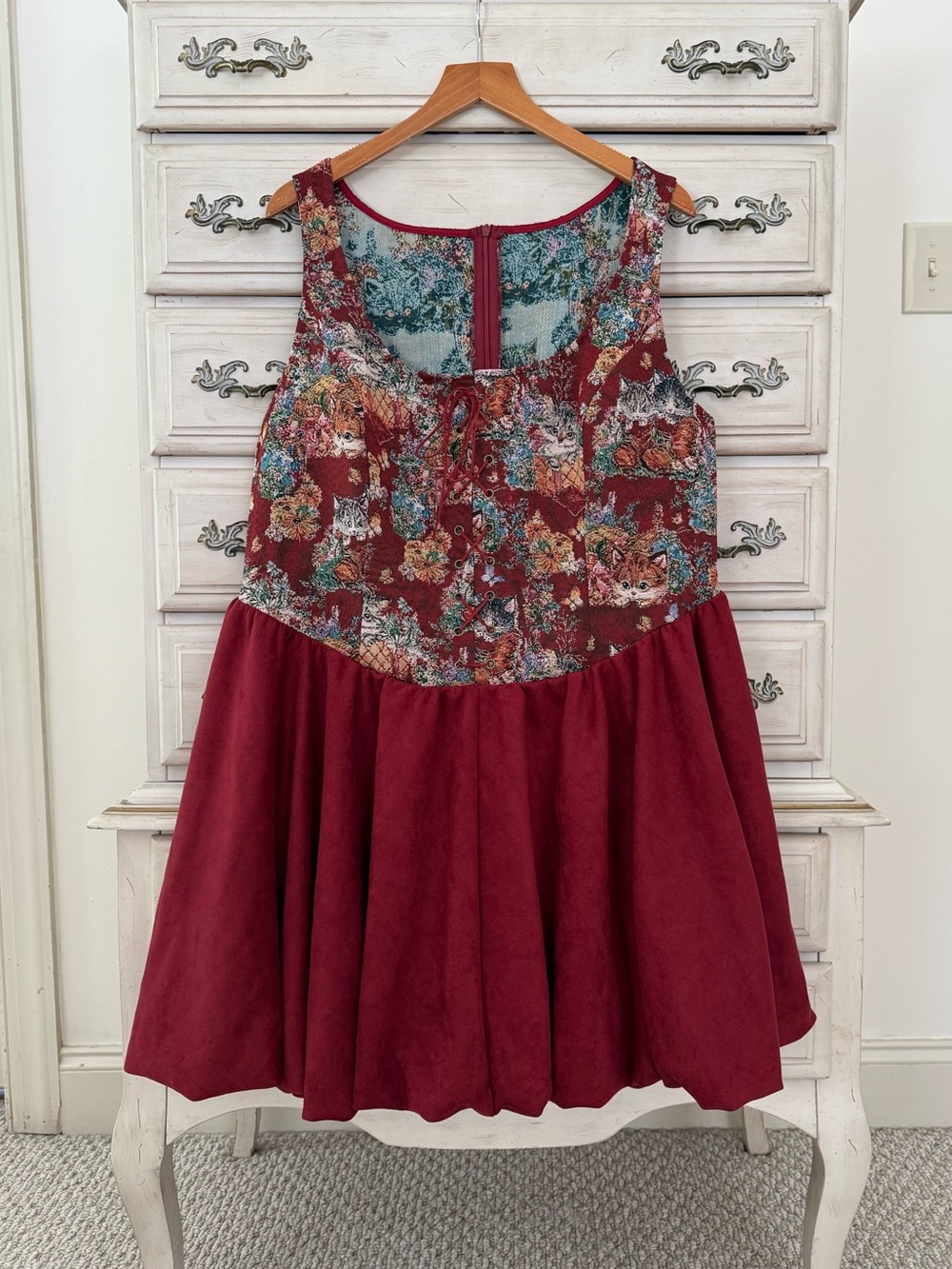 Cider Cat Jacquard Dress